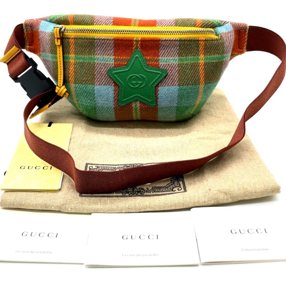 NEW Gucci tartan plaid rare GG AUTHENTIC Belt Bag BUM WAIST W/ TAGS & DUSTBAG